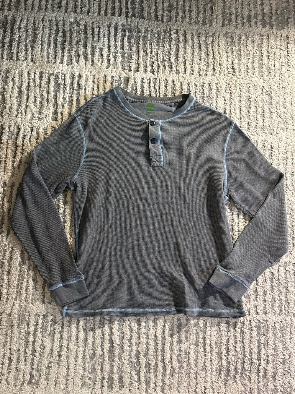 Timberland waffle knit thermal long sleeve top shirt size L